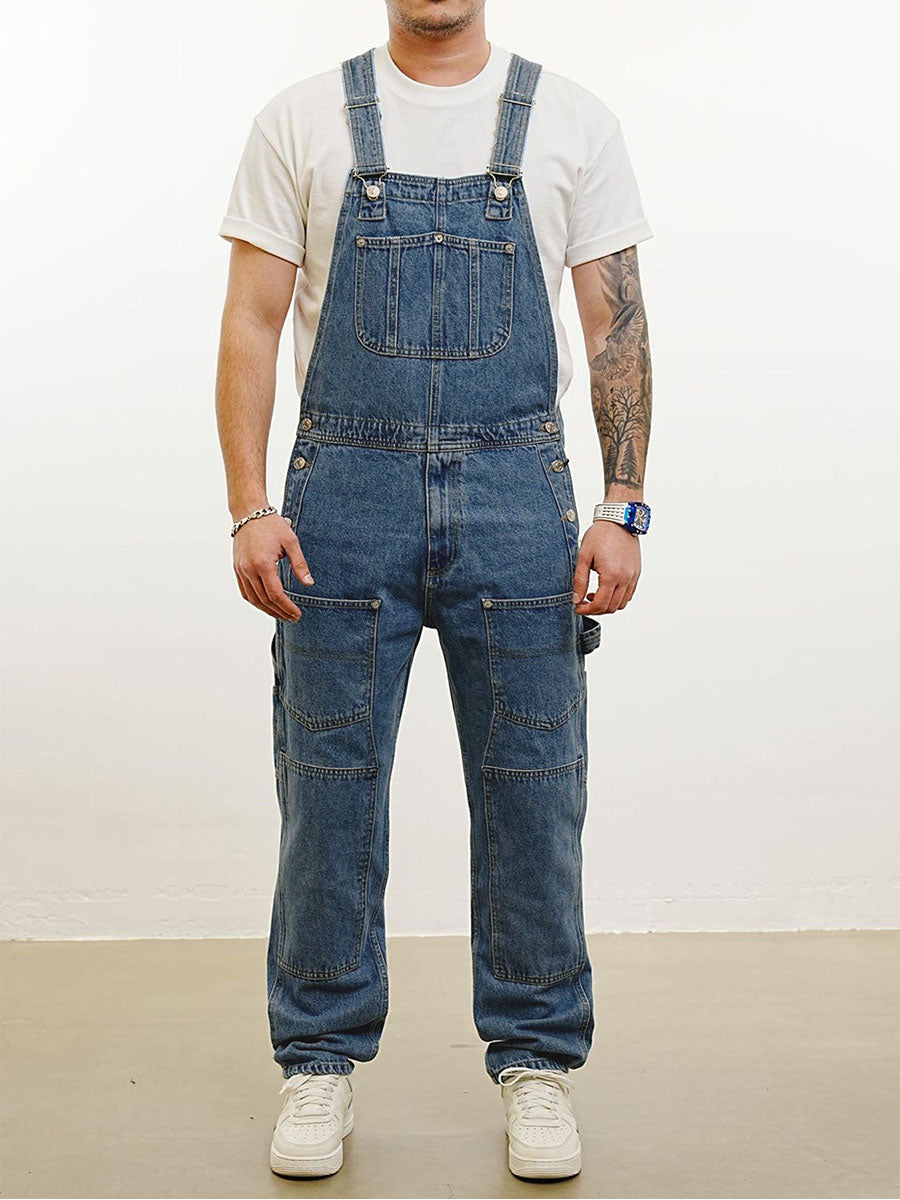 Men's Classic Utility Denim Overalls