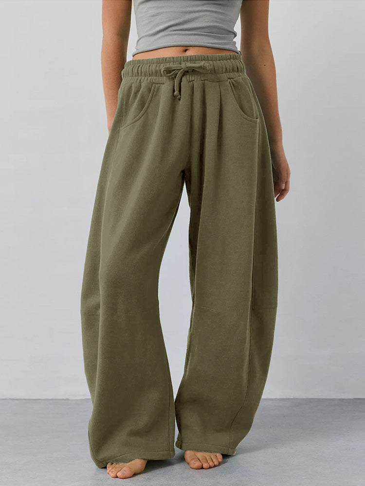 Barrel Leg Full Length Sweatpants