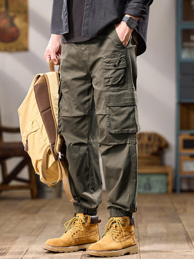 Men's Tactical Multi‑Layer Pocket Jogger Cargo Trousers