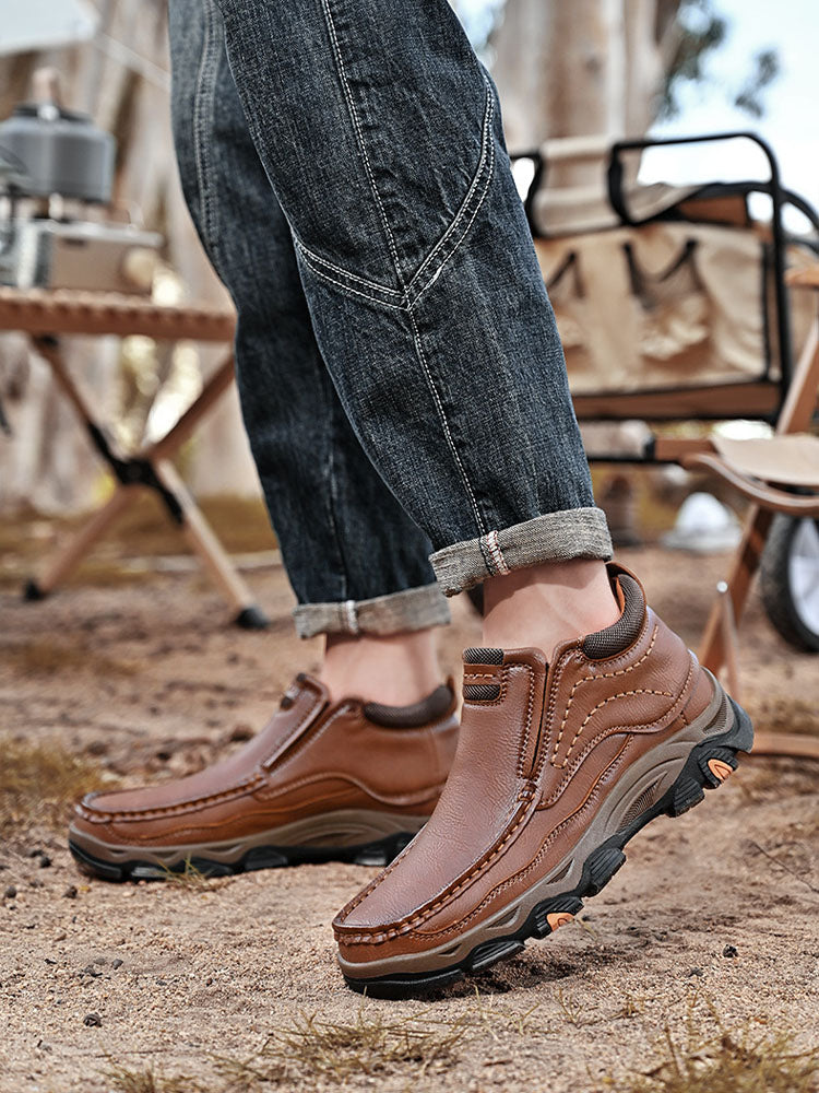 Men’s Leather Slip-On Outdoor Casual Shoes